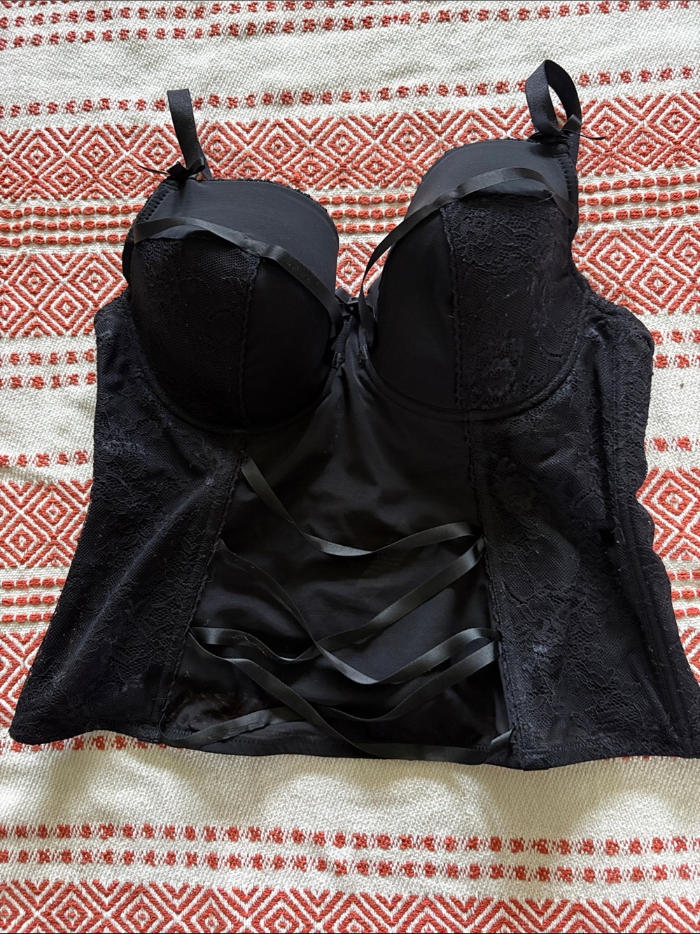 Black Lace Bustier Top - Women Intimates & Sleepwear 40DD